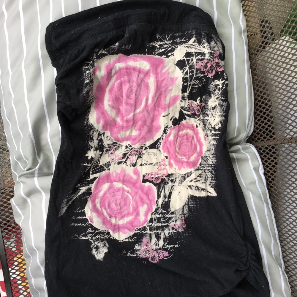 Wet Seal black strapless top